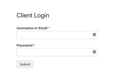 Client Login Page .